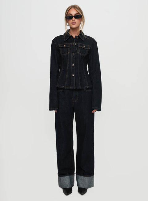 Rider Denim Jacket Dark Denim