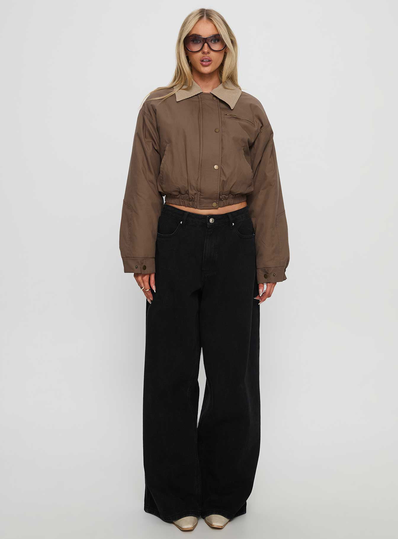 Fateful Collared Jacket Brown