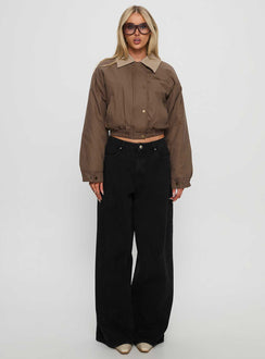 Fateful Collared Jacket Brown