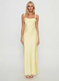 Everlea Frill Maxi Dress Yellow