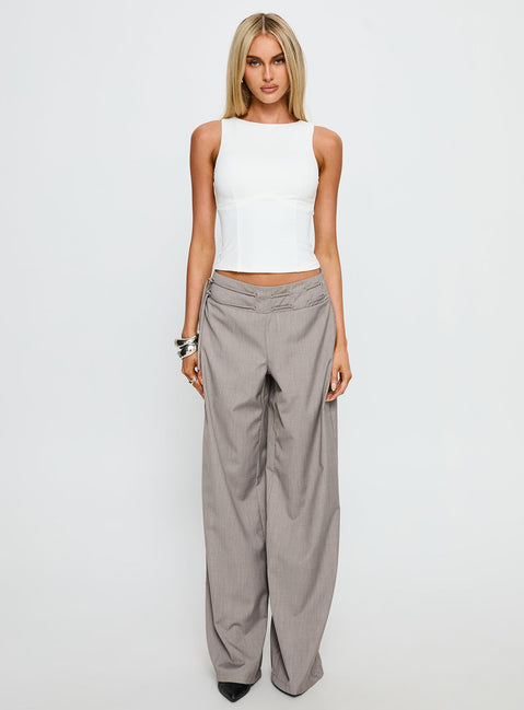 Georgetta Bust Detail Cami Top White