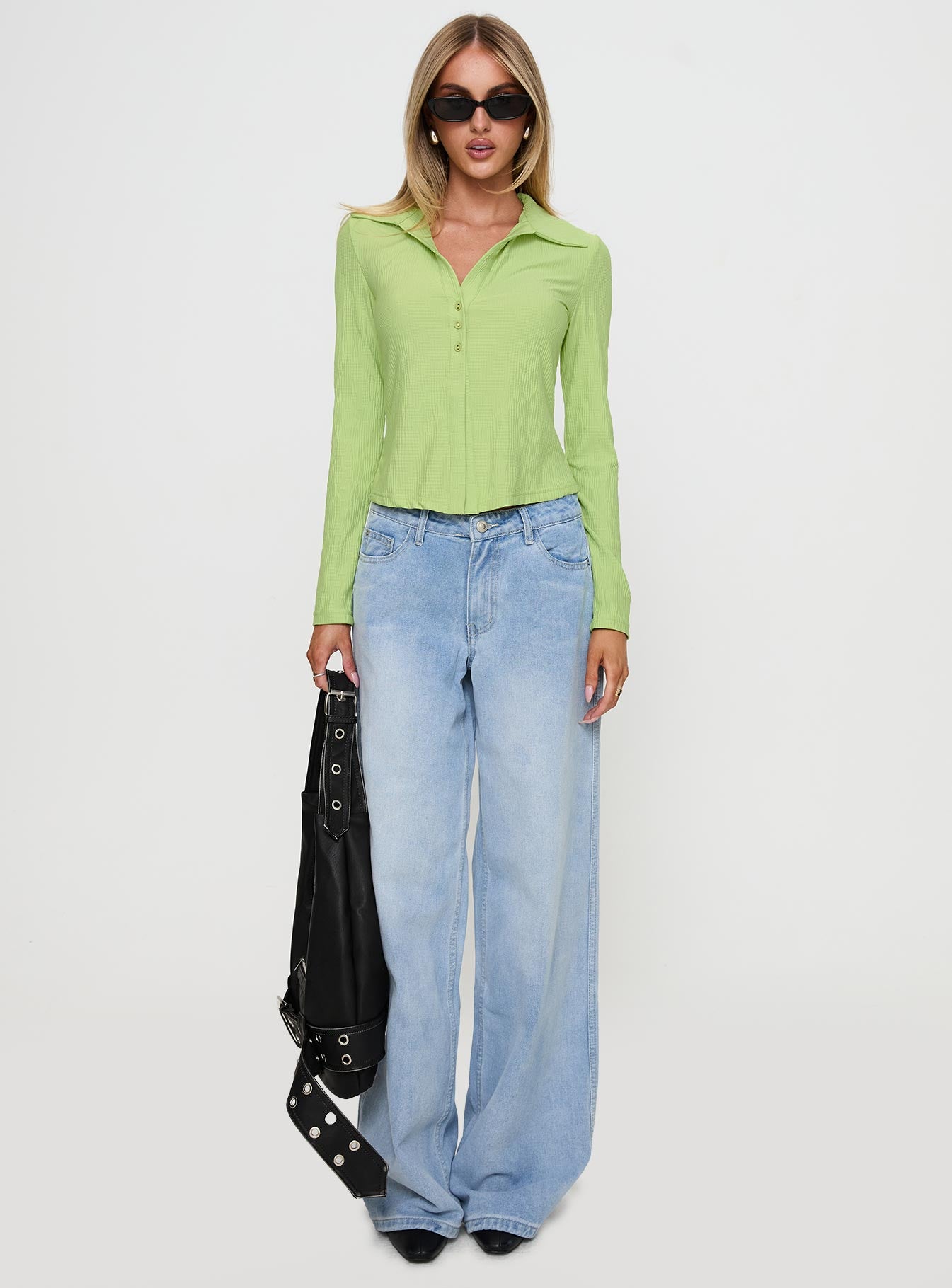 Echoes Long Sleeve Top Green