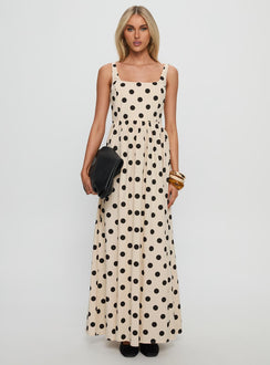 Cartmel Maxi Dress Cream / Polka Dot