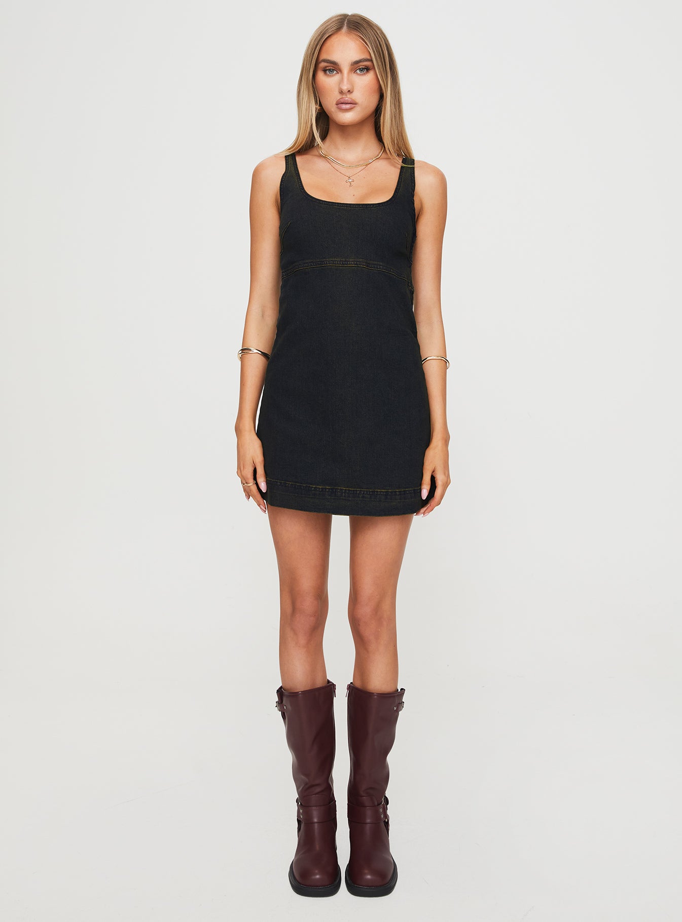 rautha denim mini dress Rautha Denim Mini Dress | Mid Wash | Womens