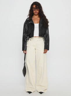 Stormwatch Faux Leather Jacket Black
