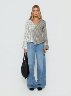 Rummie Long Sleeve Spliced Shirt Check