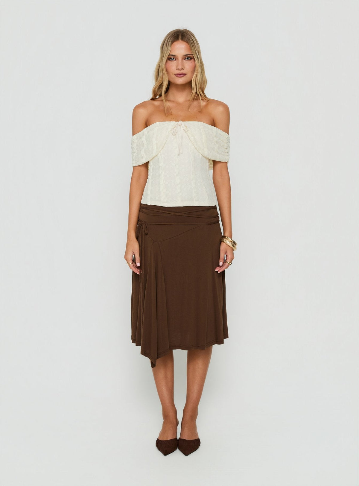 Colettie Short Sleeve Top Cream