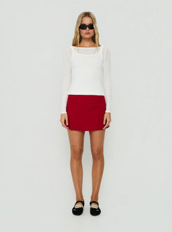 Torrance Sporty Skort Red / White