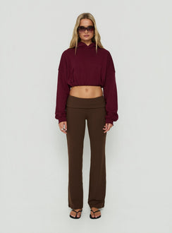 Daily Define Foldover Waist Pants Brown