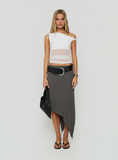 Dawn Light Off Shoulder Draped Top White