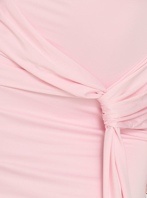 Ivetta Ruched Maxi Dress Pink