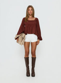 Benjie Long Sleeve Top Chocolate