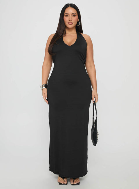 Spicy Maxi Dress Black Curve