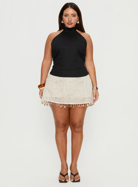 Merril Halter Top Black Curve