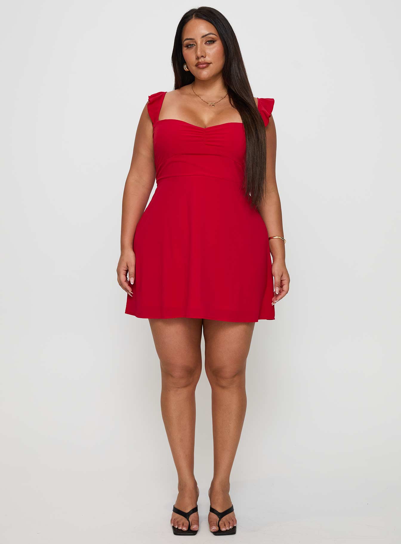 Landon Mini Dress Red Curve