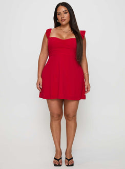 Landon Mini Dress Red Curve