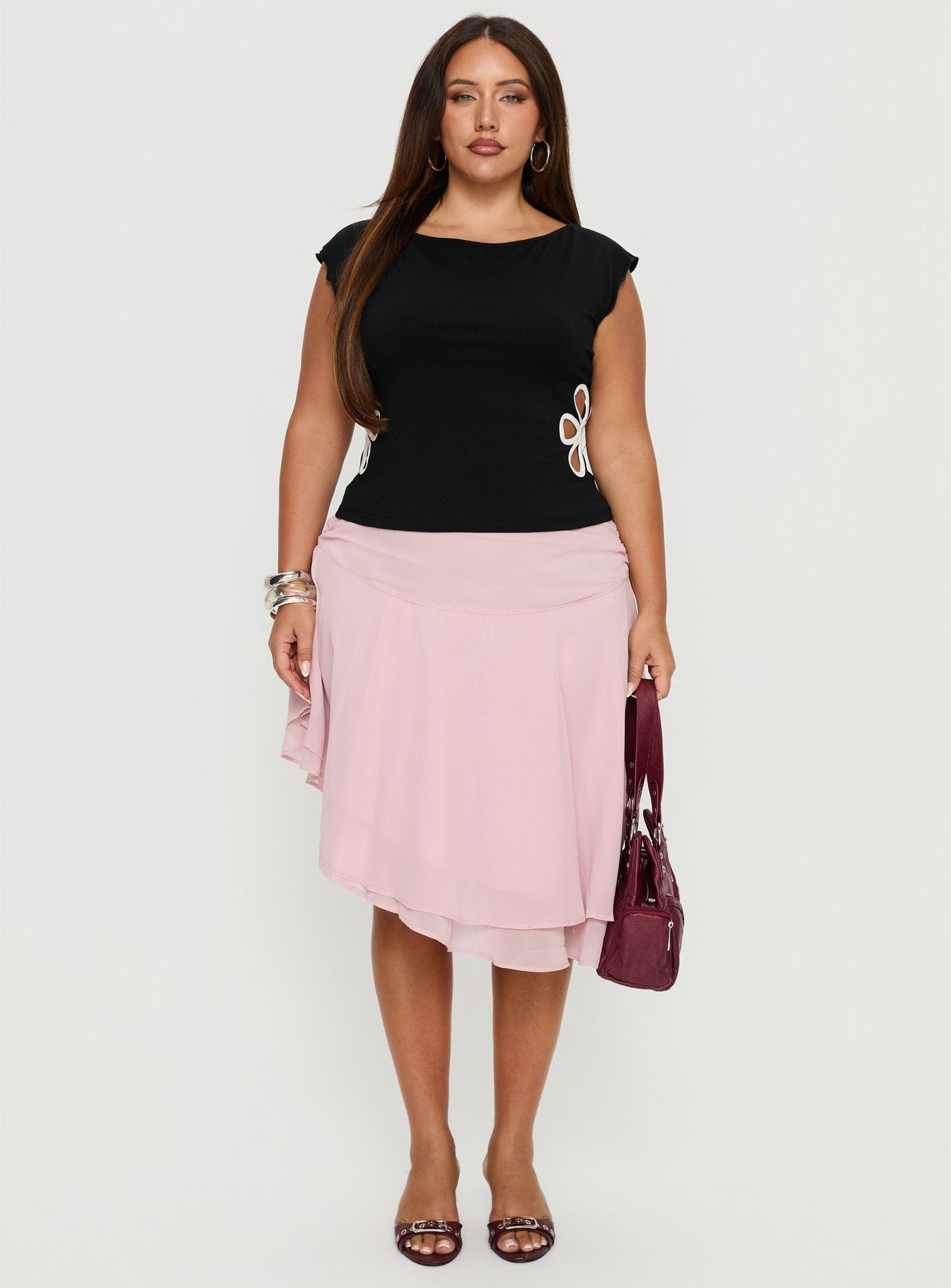 Currents Cut Out Detail Top Black Curve