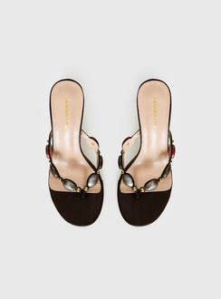 Nina Bead Heels Chocolate