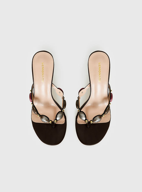 Nina Bead Heels Chocolate