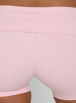 Peak Foldover Micro Shorts Pink