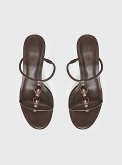 Billini Olympie Gem Detail Heels Brown