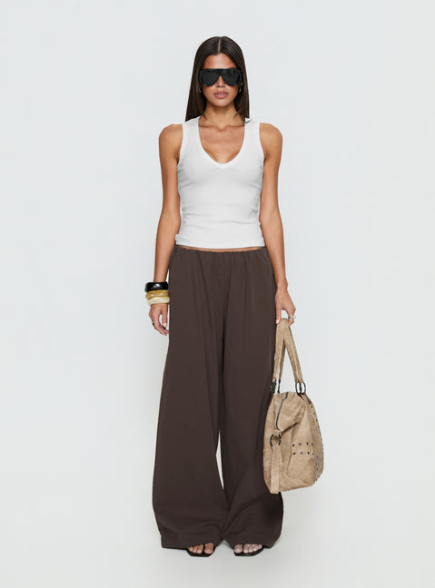 Lunea Concealed Waistband Pants Brown