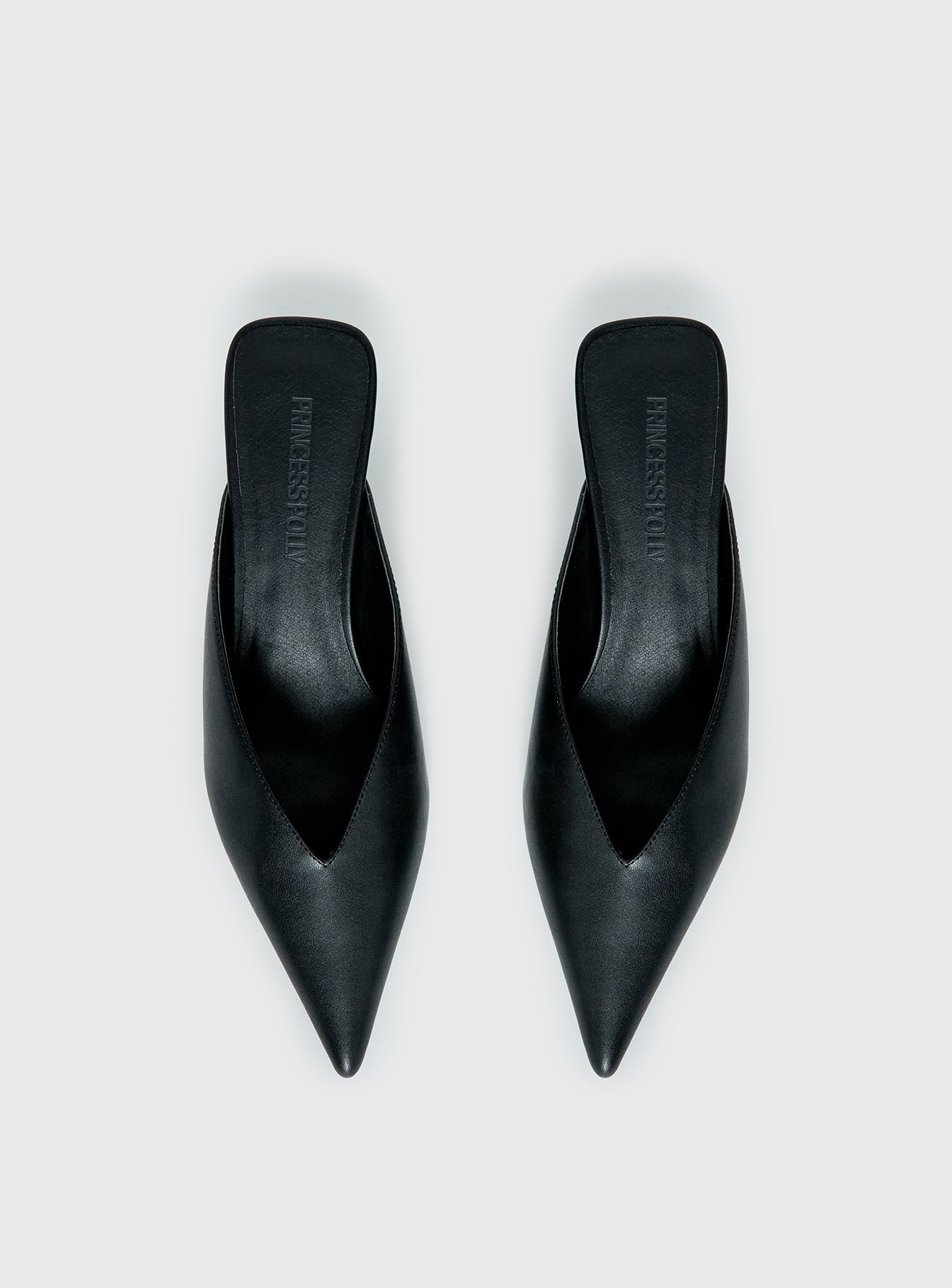 Priella Pointed Toe Kitten Heels Black