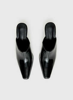 Hania Slip On Closed Toe Heels Black