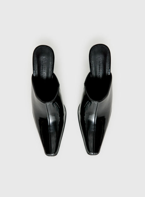 Hania Slip On Closed Toe Heels Black