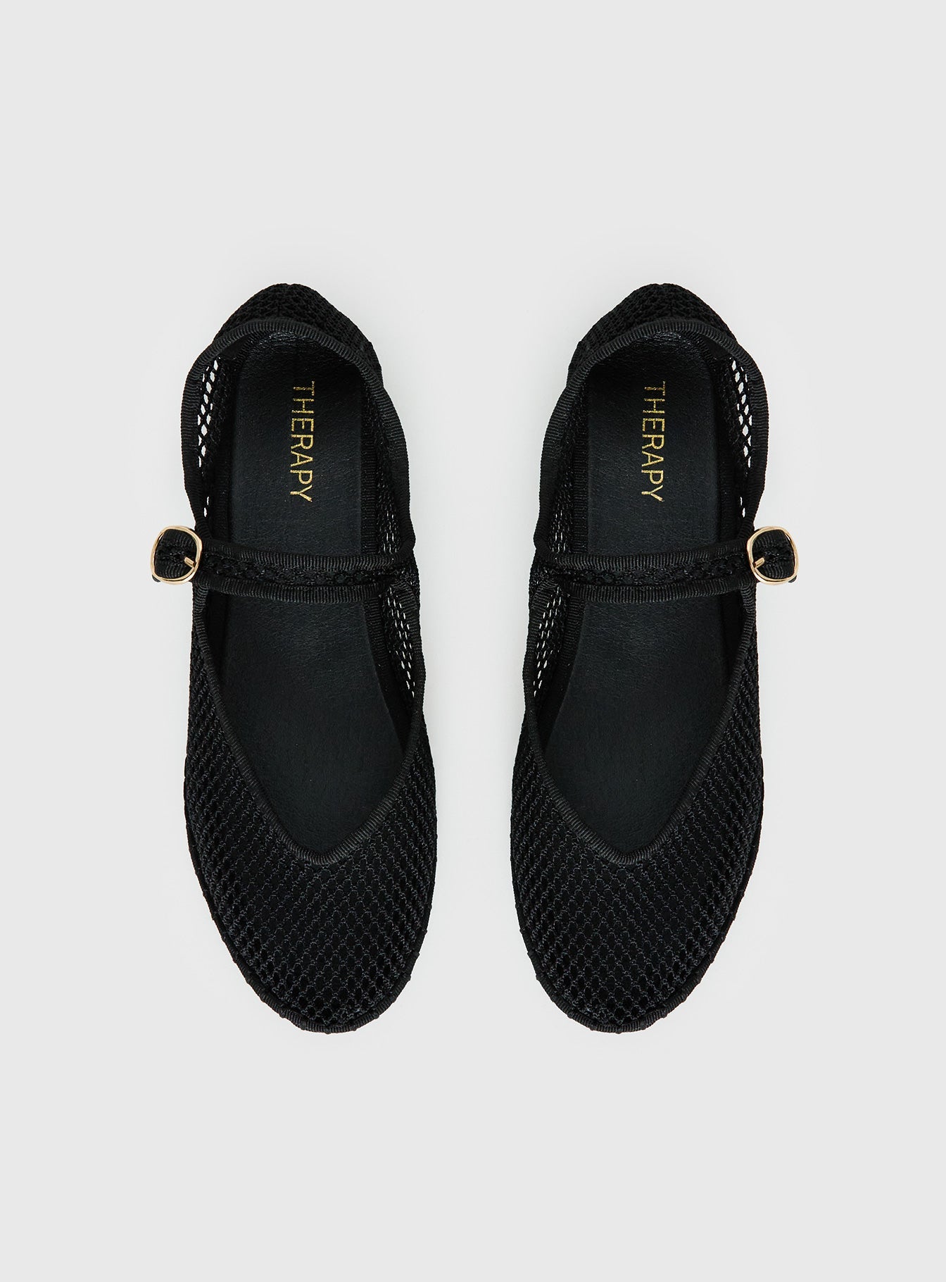 Therapy Alicante Mesh Ballet Flats Black