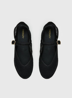 Therapy Alicante Mesh Ballet Flats Black