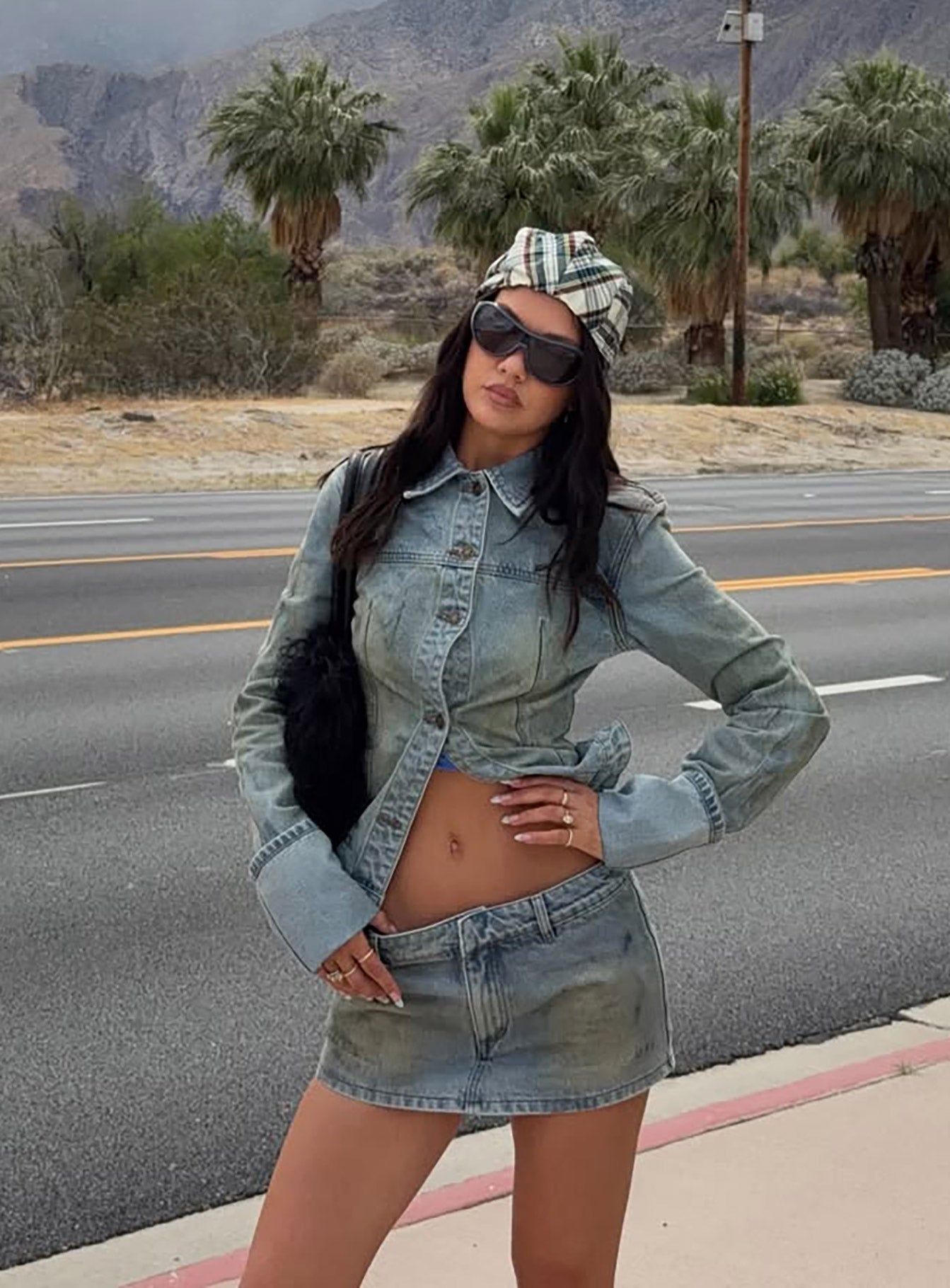 Rhode Mini Skort Stone Blue