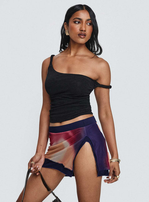   front view of model wearing Princess Polly Quatro Mini Skirt Multi Mini Skirts 