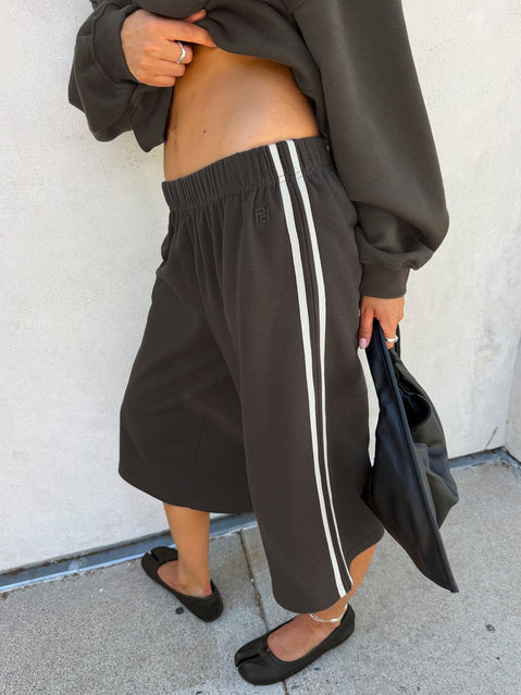 Sayllor Longline Sweat Shorts Iron Grey