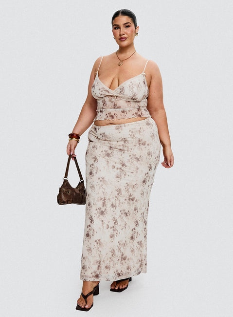 Shepherd Maxi Skirt Floral Multi Curve