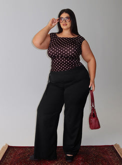 Cheirosa Off Shoulder Top Chocolate / Pink Curve