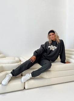 Pants Elasticated waist and cuffs Twin hip pockets Straight leg Good stretch