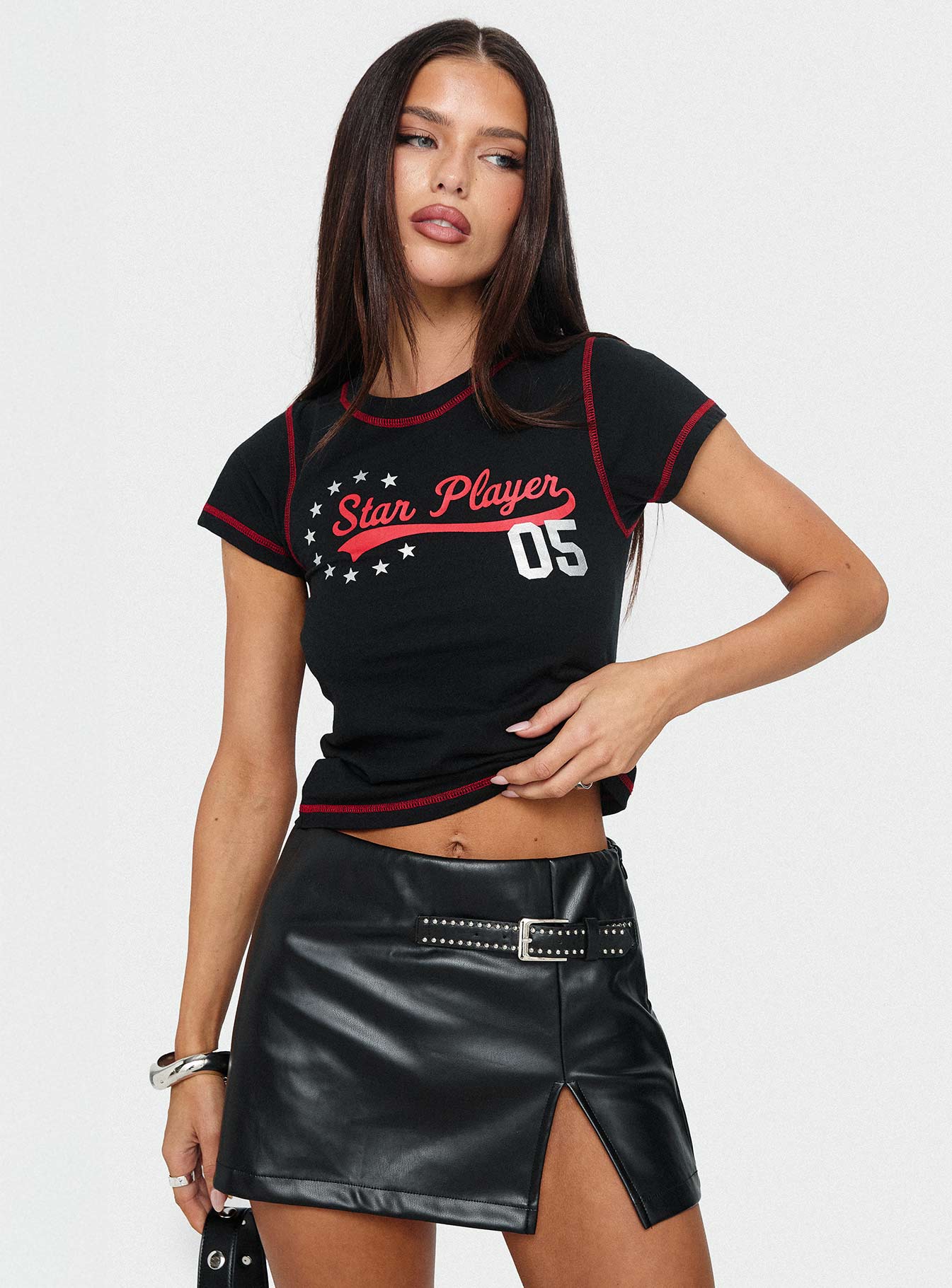 Starplayer 05 Graphic Top Black