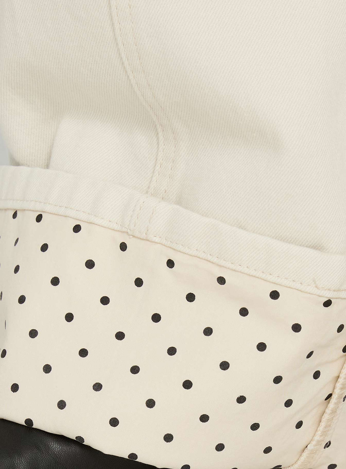 Nikoletta Foldover Jeans Cream / Polka Petite