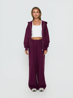 All Day Straight Leg Sweatpants Plum