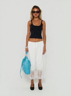 Daiana Lace Culotte Pants Cream