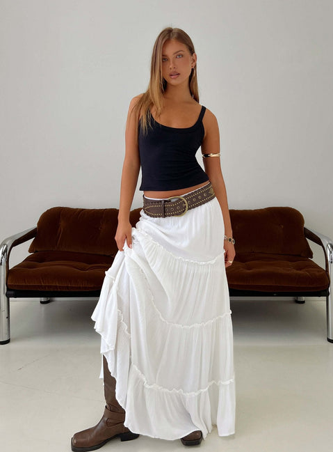 Miriah Maxi Skirt White Petite