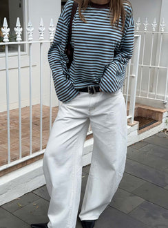 Bloom Long Sleeve Chocolate Sea Stripe