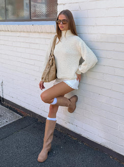 Feyre Boucle Jumper Ivory