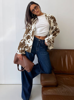 Another Life Zip Through Jacket Cow