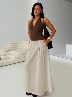 Bohemian Spirit Maxi Skirt Beige