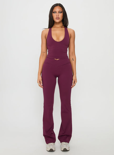Fast Track Longline Active Tank Top Plum