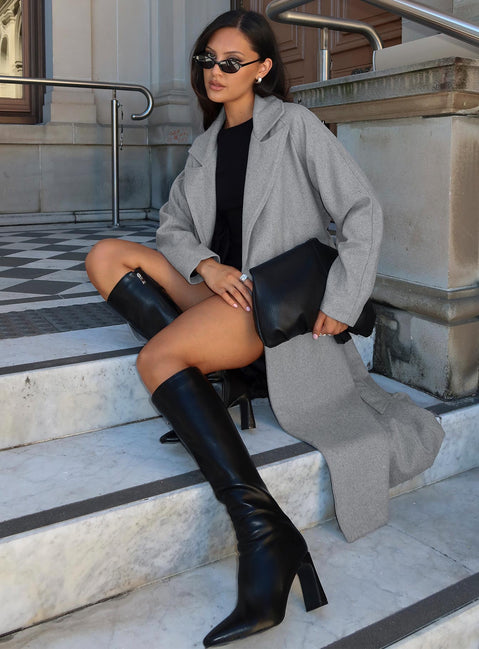 Real Talk Trench Coat Grey