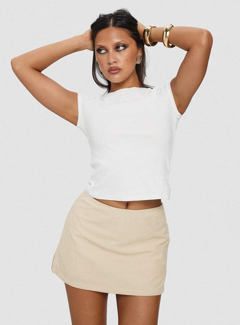 Gigi Corduroy Skort Cream