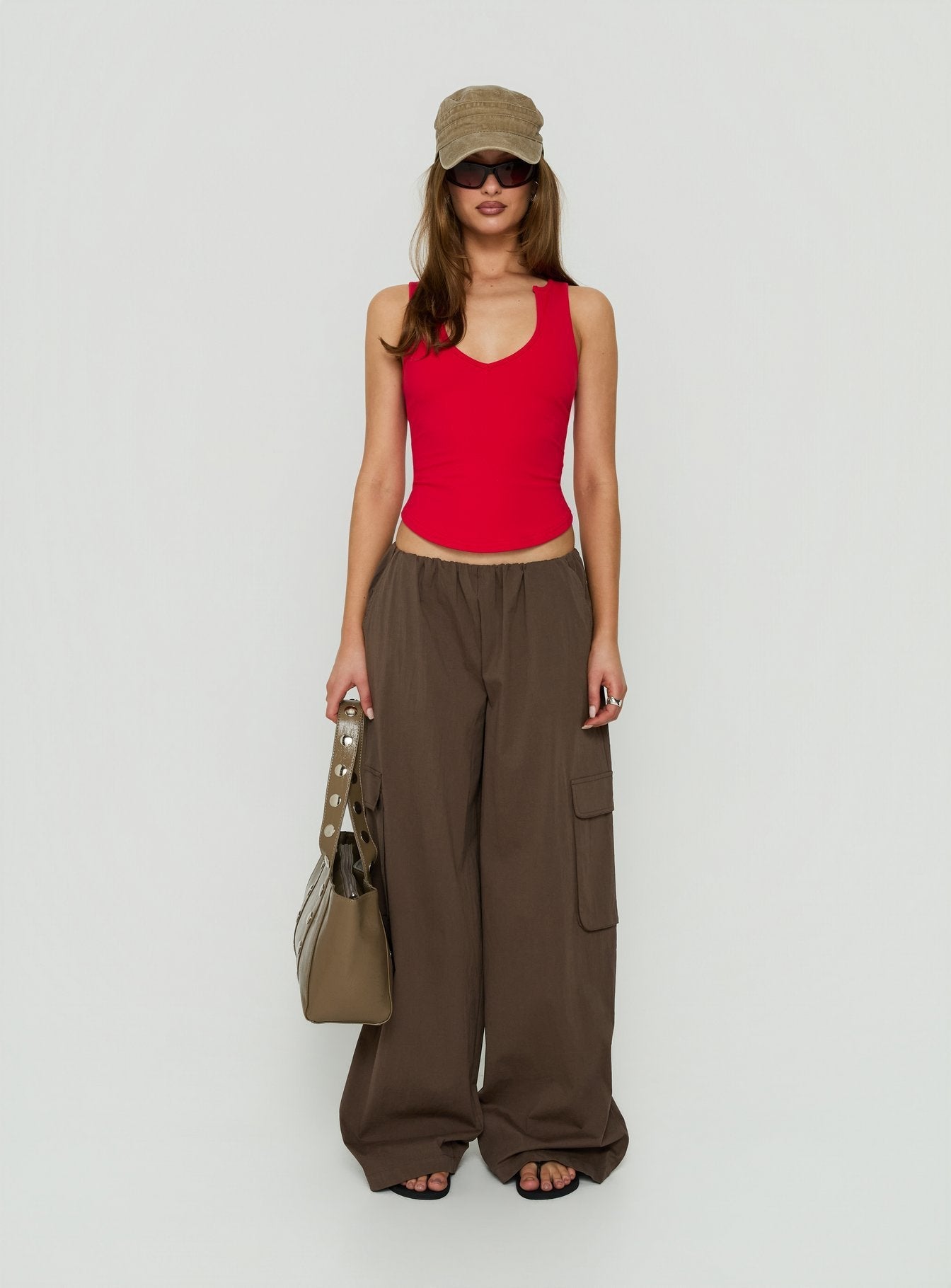 Lunea Concealed Waistband Cargo Pants Brown